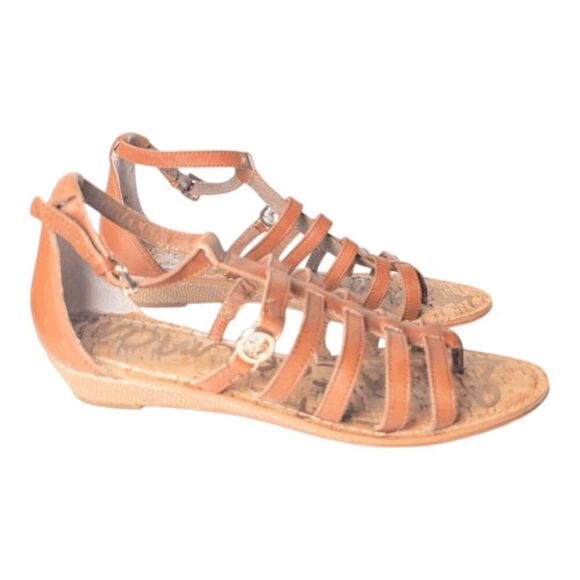 SAM EDELMAN Donna Gladiator Mini Wedge Sandal Size 10M - Picture 2 of 8